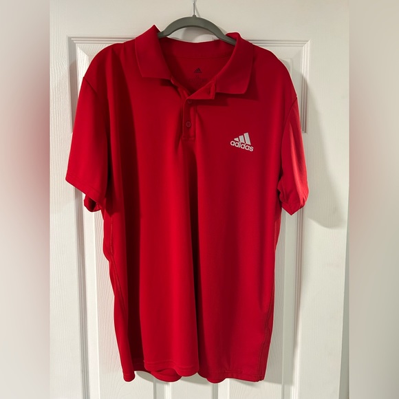 adidas Shirts Mens Red Adidas Golf Polo Poshmark